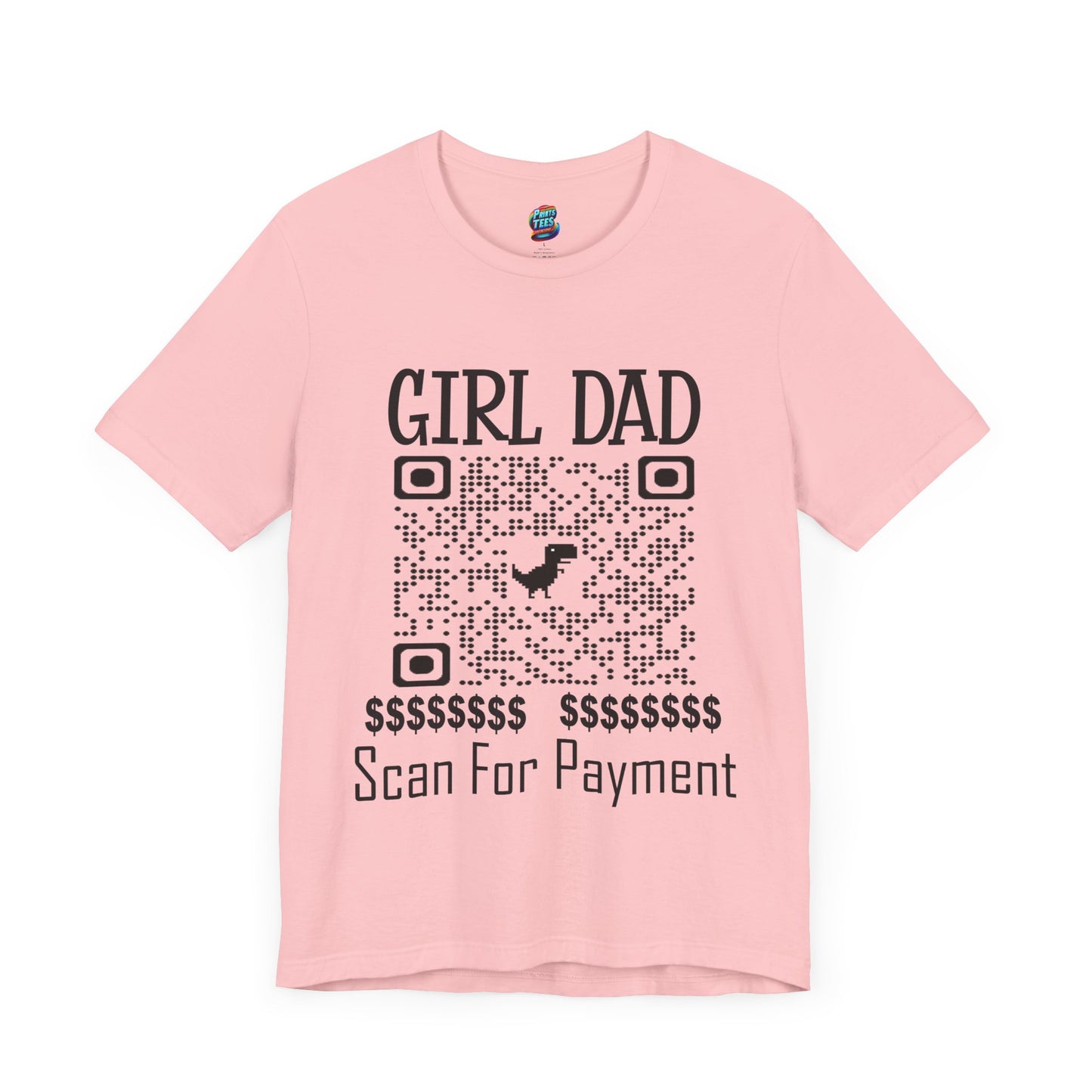 Scan for Payment-Jersey Knit T-Shirt
