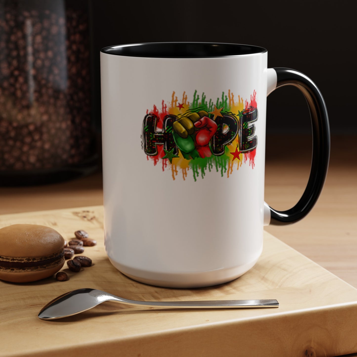 Hope Fist-Accent Coffee Mug (11, 15oz)