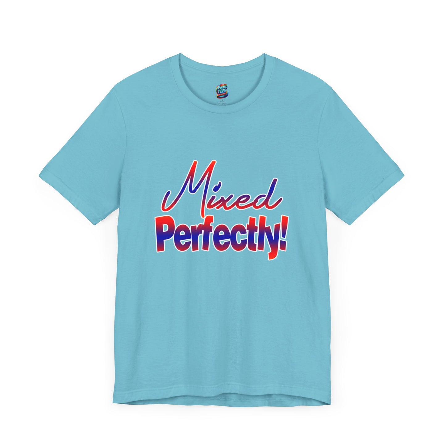Mixed Perfectly-Jersey Knit T-Shirt