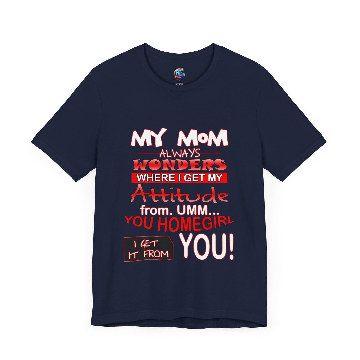 Attitude-Jersey Knit T-Shirt
