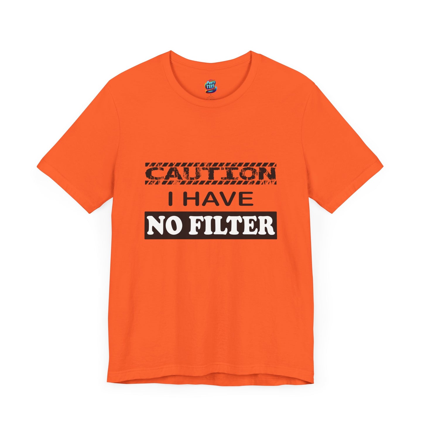 Caution-No Filter-Jersey Knit T-Shirt