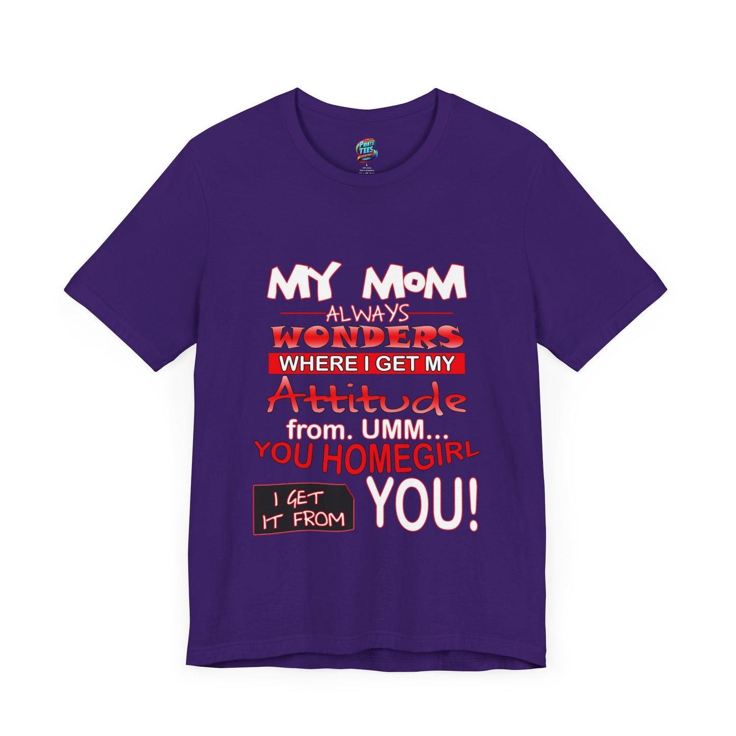 Attitude-Jersey Knit T-Shirt
