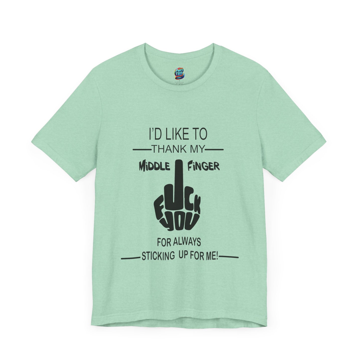 Fu(k You-Middle Finger-Jersey Knit T-Shirt