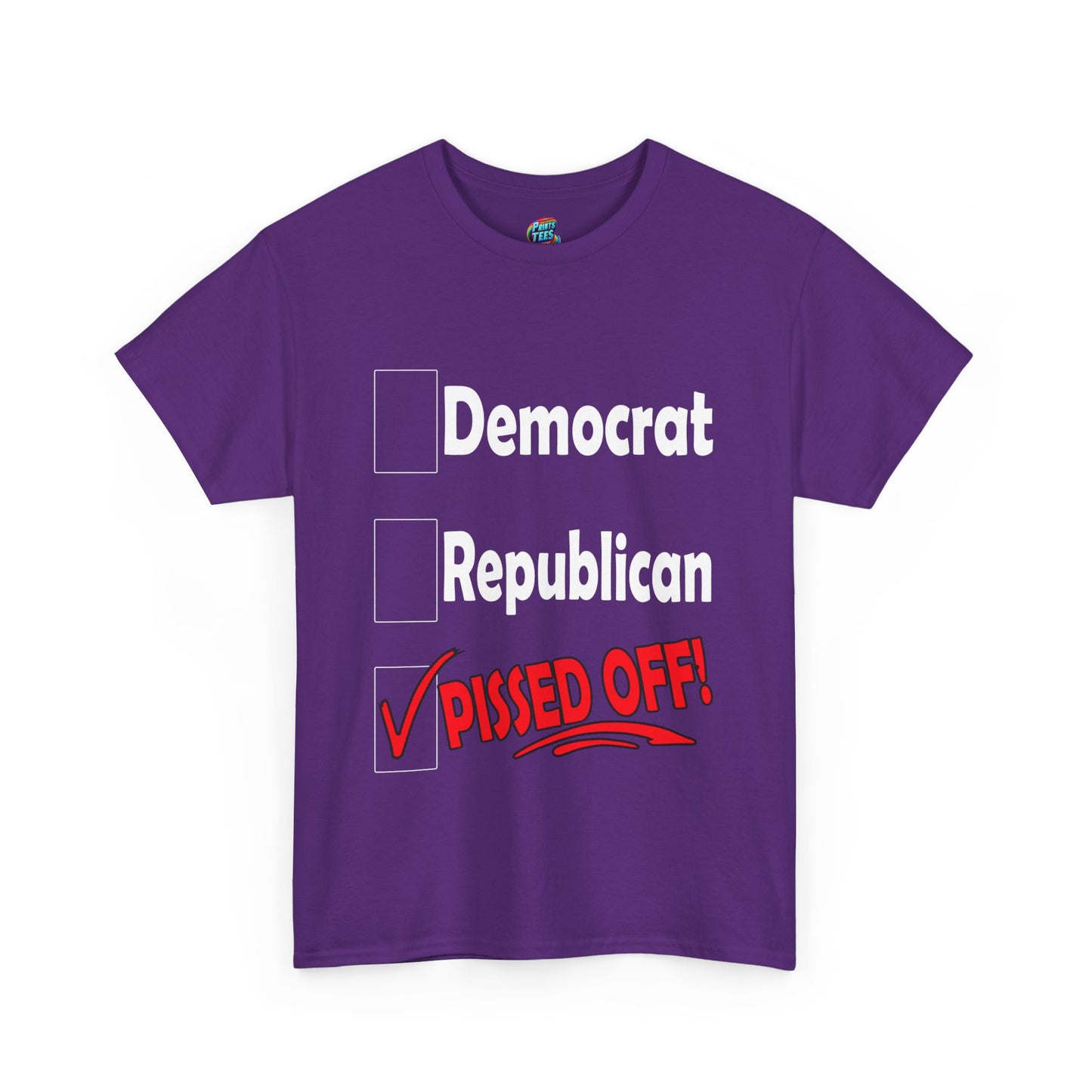 Dem-Rep-White-Heavy Cotton Classic Tee