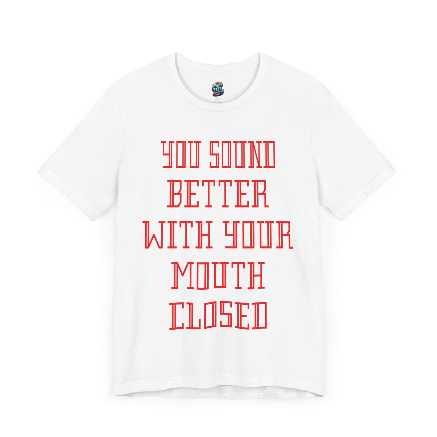 Mouth Closed-Jersey Knit T-Shirt
