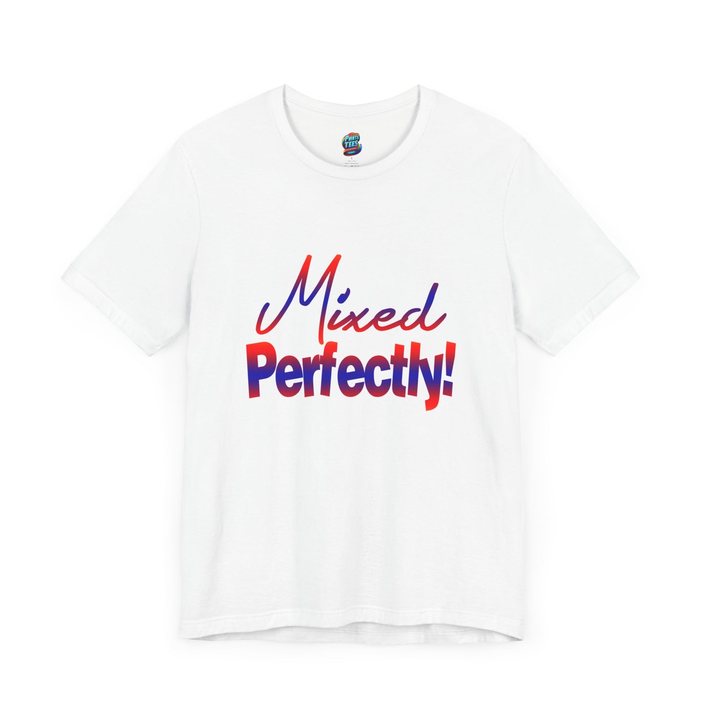 Mixed Perfectly-Jersey Knit T-Shirt