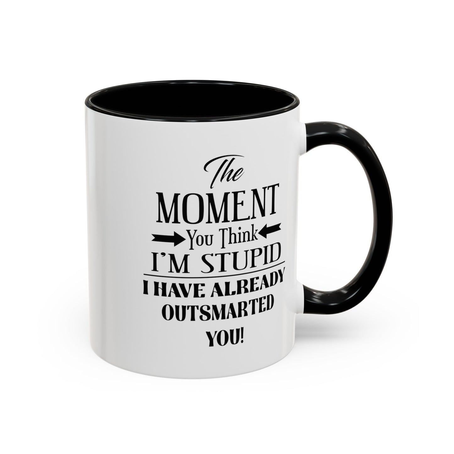 Outsmarted-Accent Coffee Mug (11, 15oz)