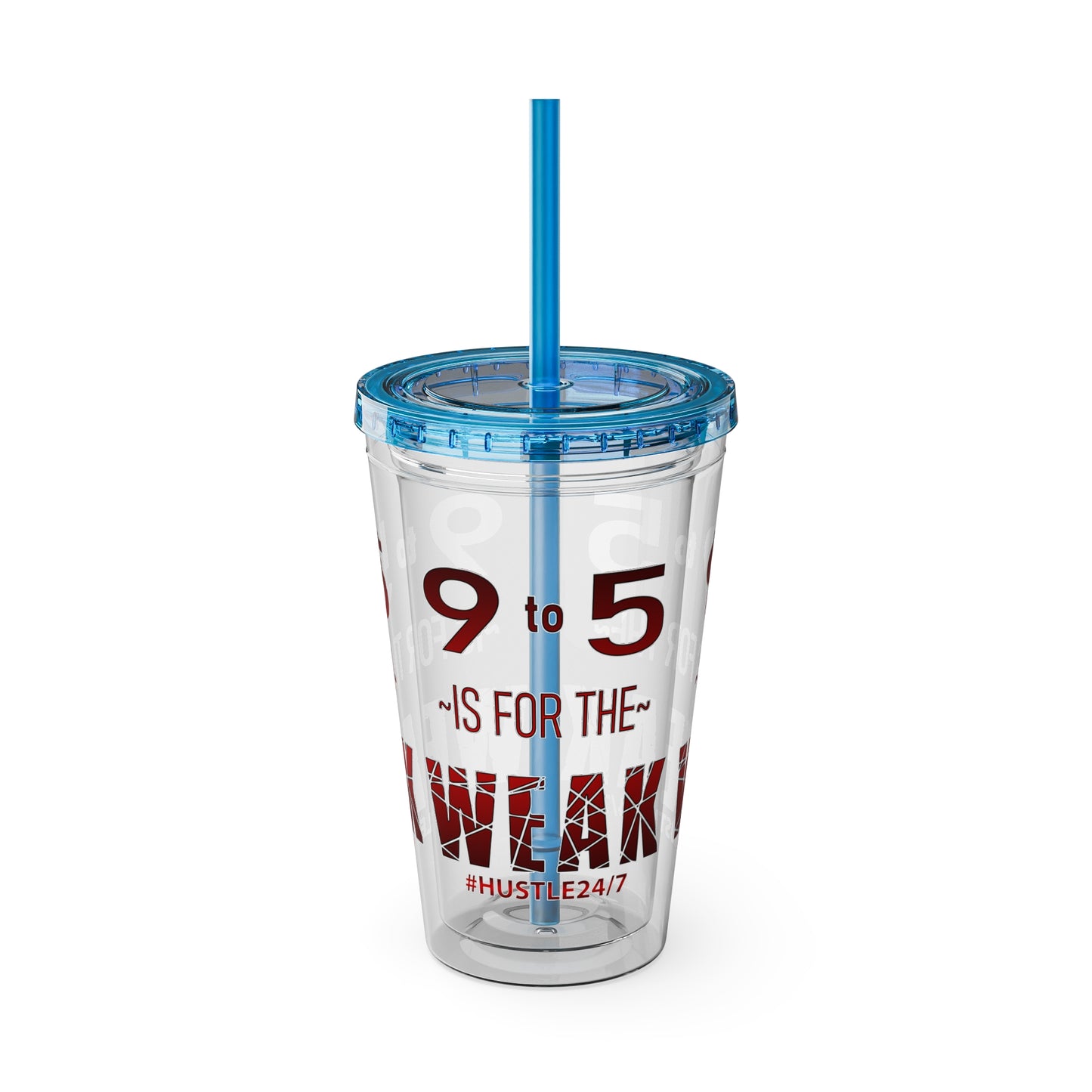 9 to 5-Sunsplash Acrylic Tumbler with Straw, 16oz