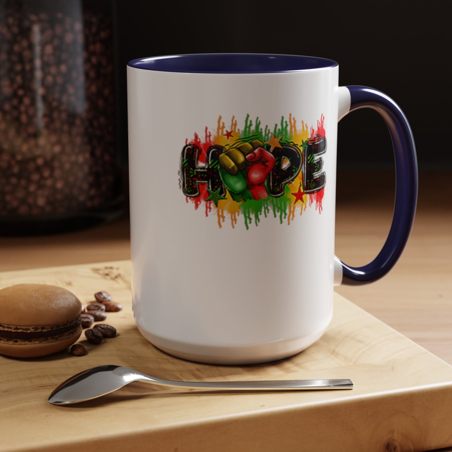 Hope Fist-Accent Coffee Mug (11, 15oz)