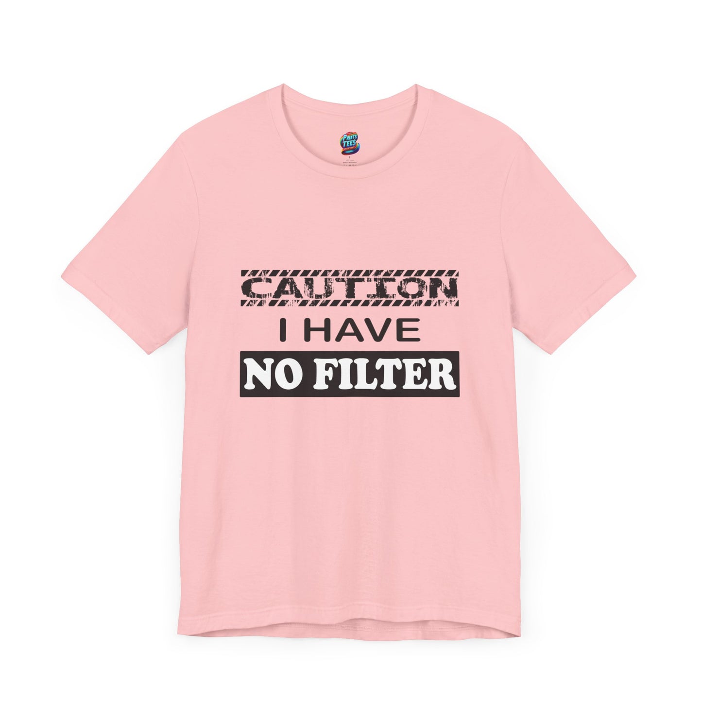 Caution-No Filter-Jersey Knit T-Shirt