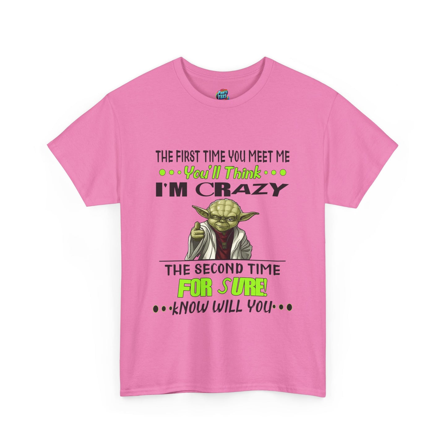 Crazy Yoda-Heavy Cotton Classic Tee