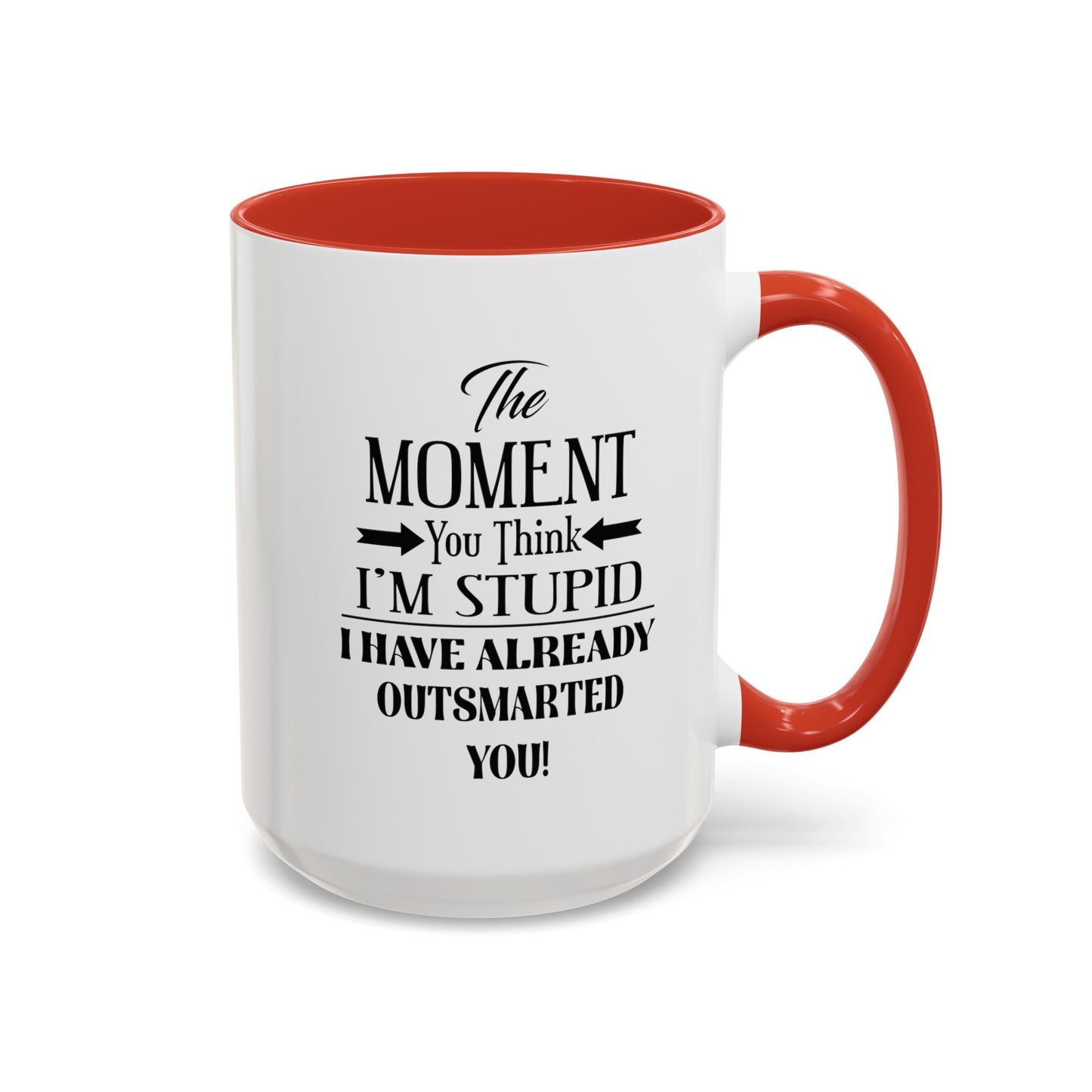 Outsmarted-Accent Coffee Mug (11, 15oz)