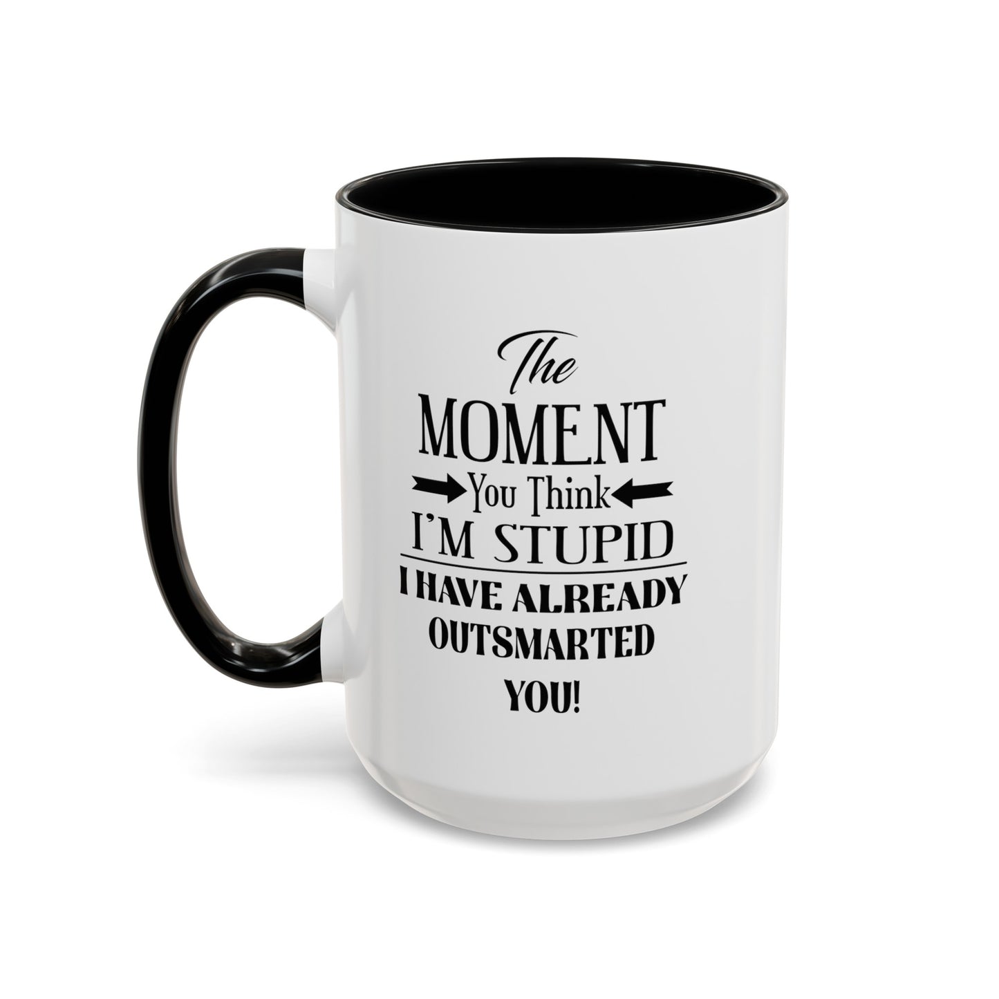 Outsmarted-Accent Coffee Mug (11, 15oz)