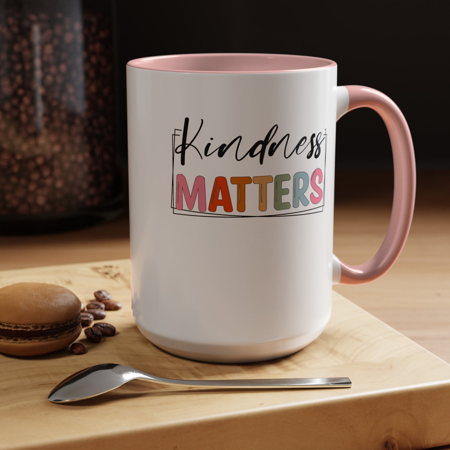 Kindness Matters-Accent Coffee Mug (11, 15oz)