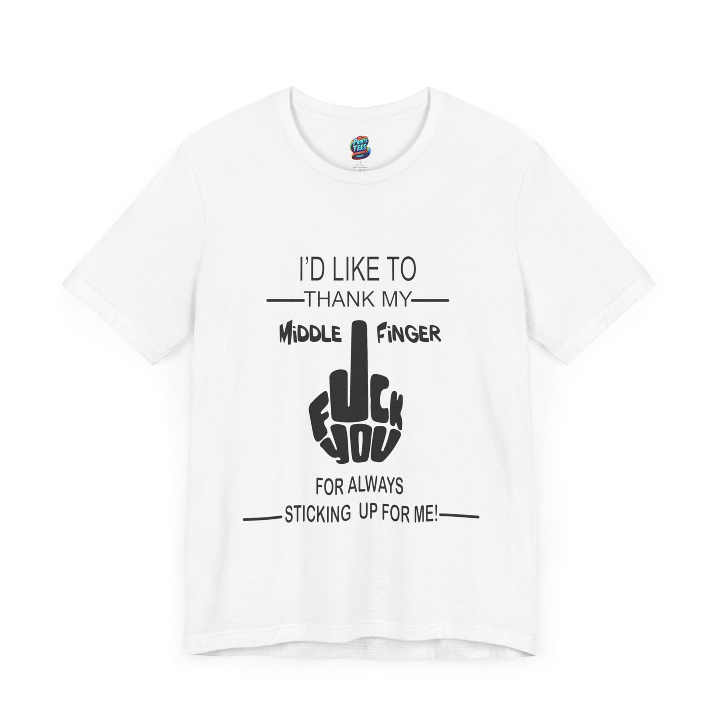 Fu(k You-Middle Finger-Jersey Knit T-Shirt