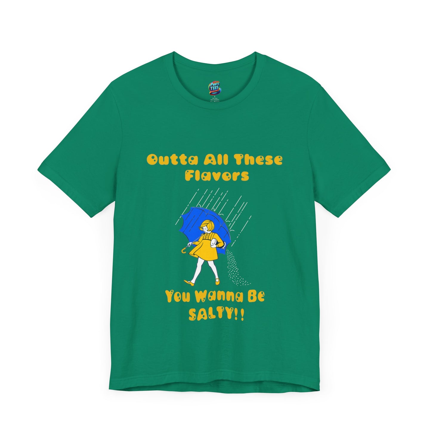 Salty-White Girl-Jersey Knit T-Shirt