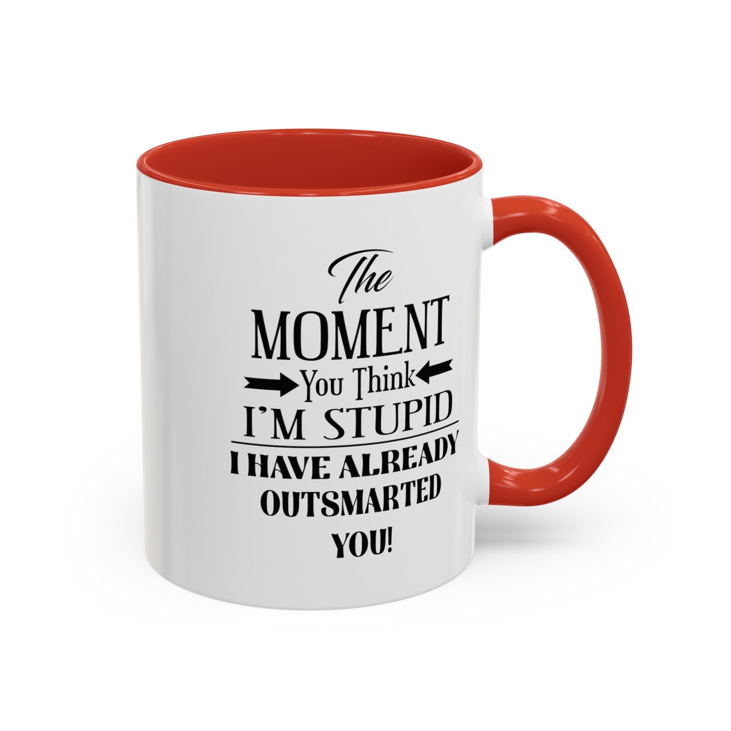 Outsmarted-Accent Coffee Mug (11, 15oz)