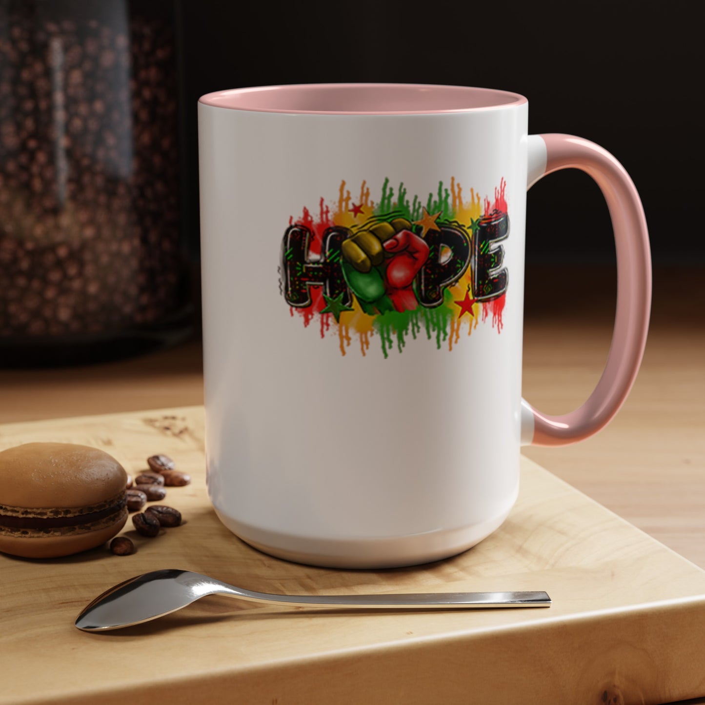 Hope Fist-Accent Coffee Mug (11, 15oz)