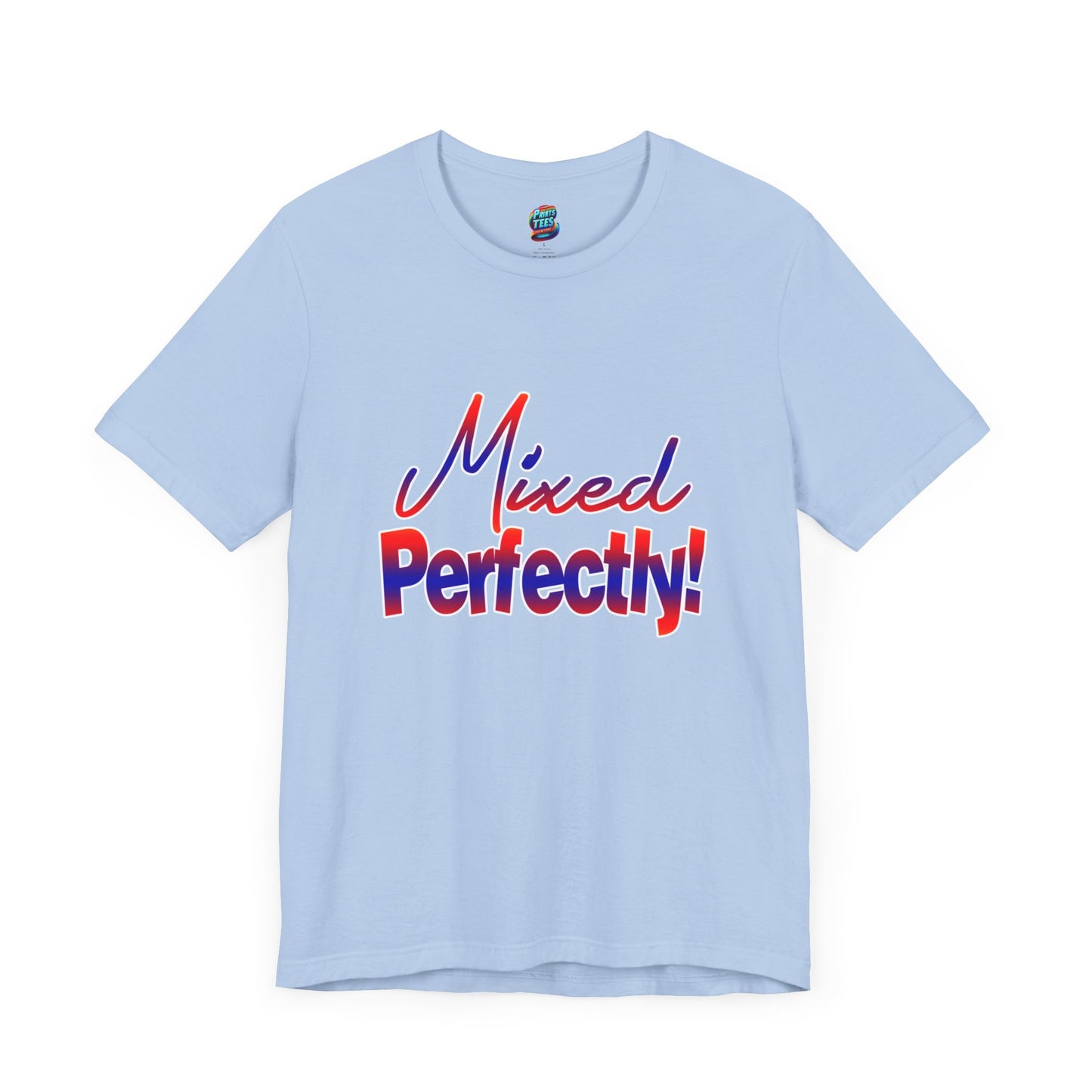 Mixed Perfectly-Jersey Knit T-Shirt