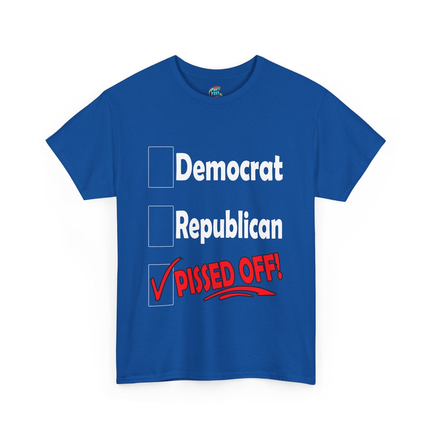 Dem-Rep-White-Heavy Cotton Classic Tee