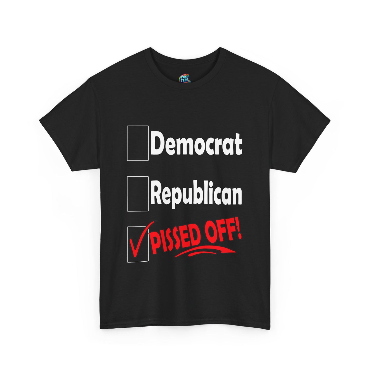 Dem-Rep-White-Heavy Cotton Classic Tee
