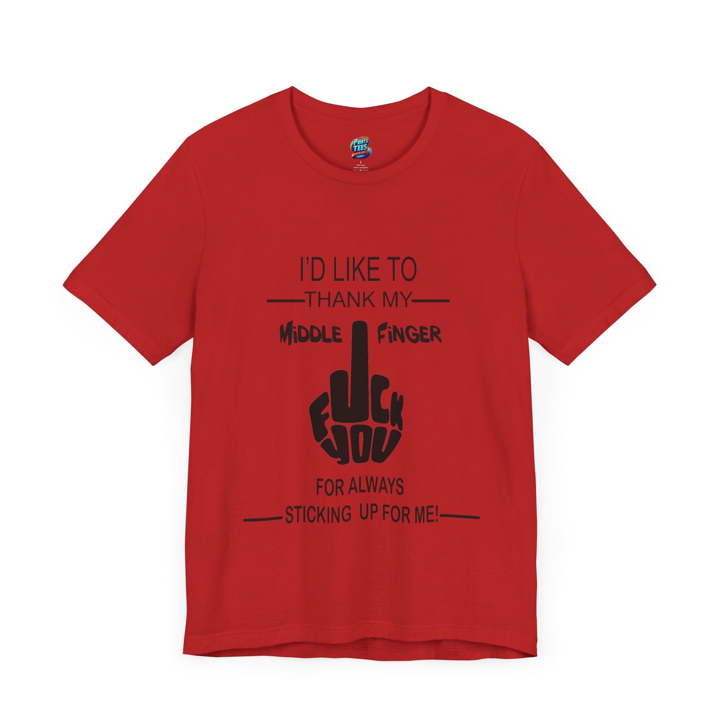 Fu(k You-Middle Finger-Jersey Knit T-Shirt