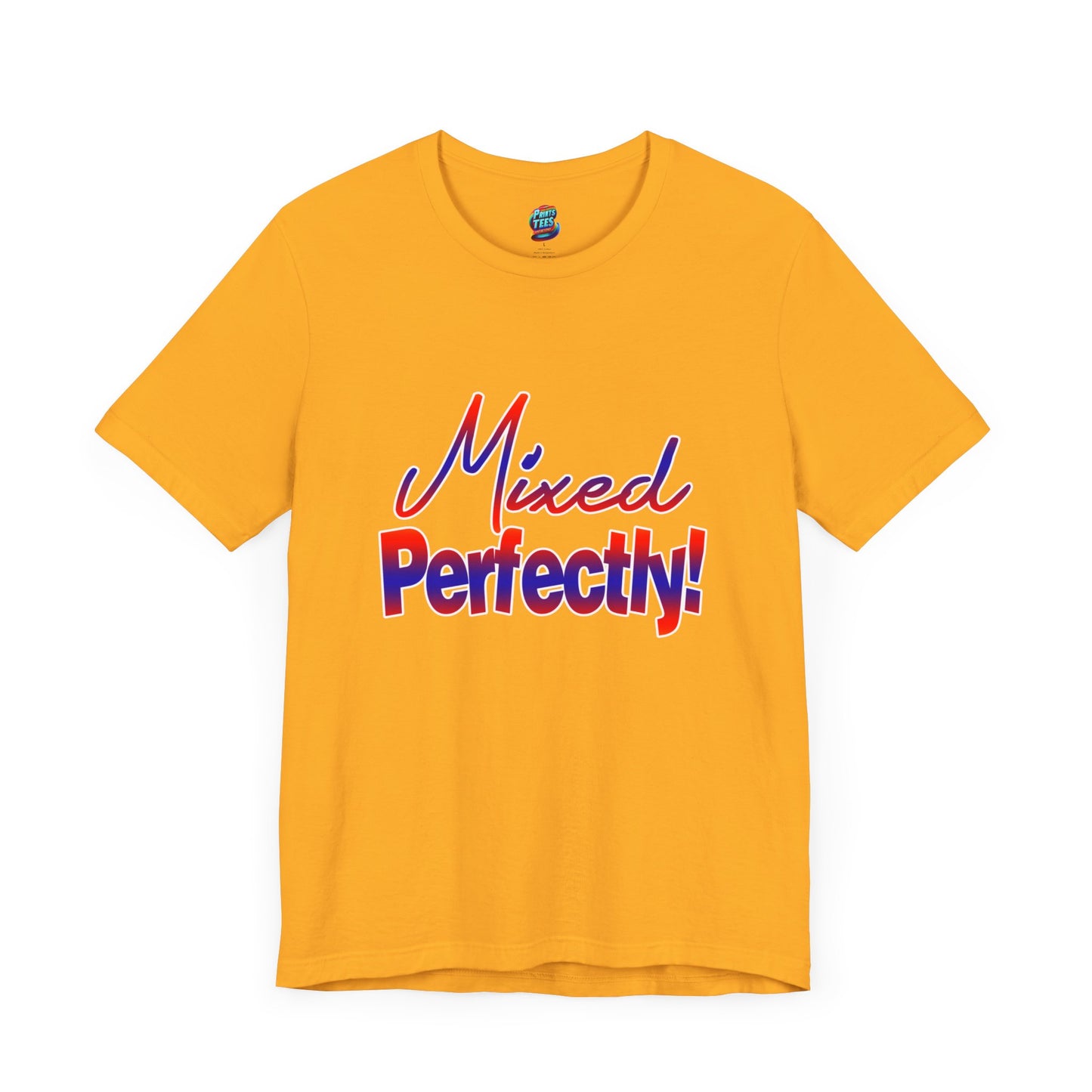 Mixed Perfectly-Jersey Knit T-Shirt