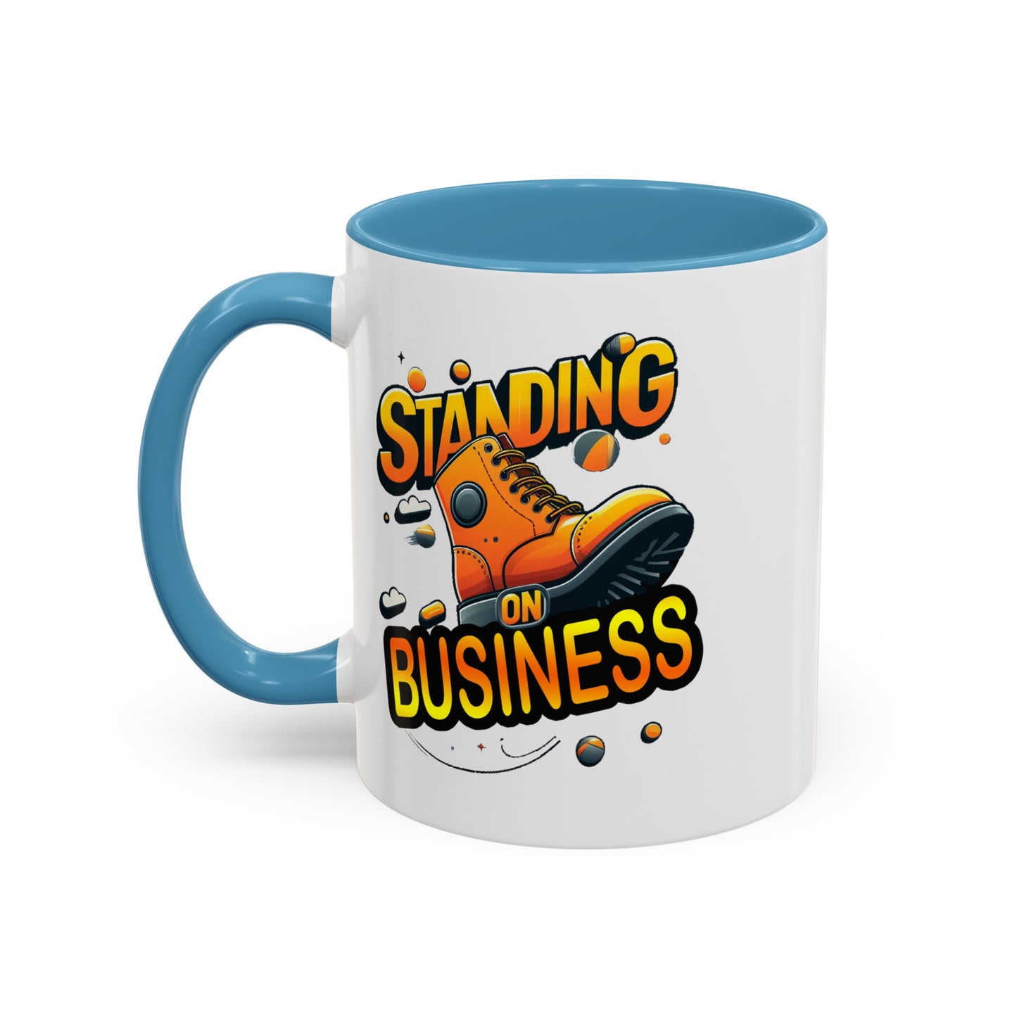 Standing on Business-Tim Boot-Accent Coffee Mug (11, 15oz)