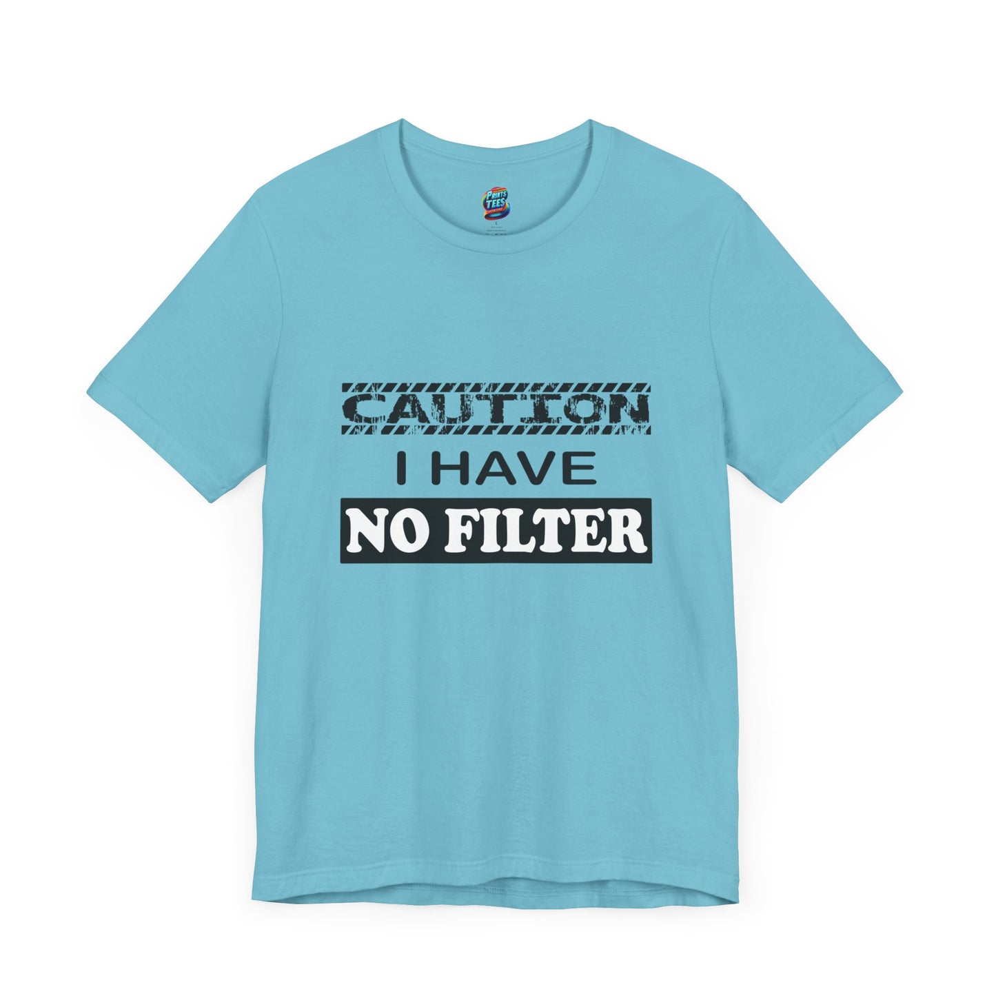 Caution-No Filter-Jersey Knit T-Shirt