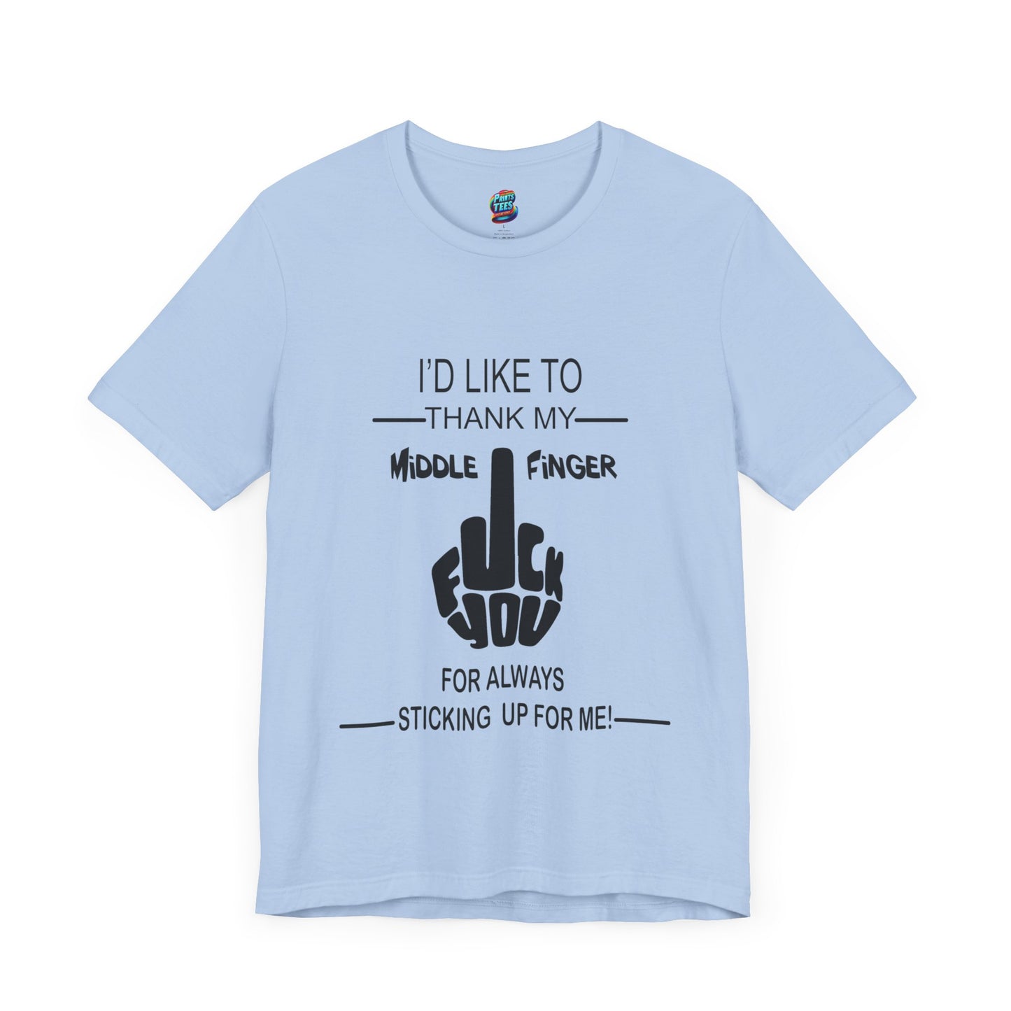 Fu(k You-Middle Finger-Jersey Knit T-Shirt