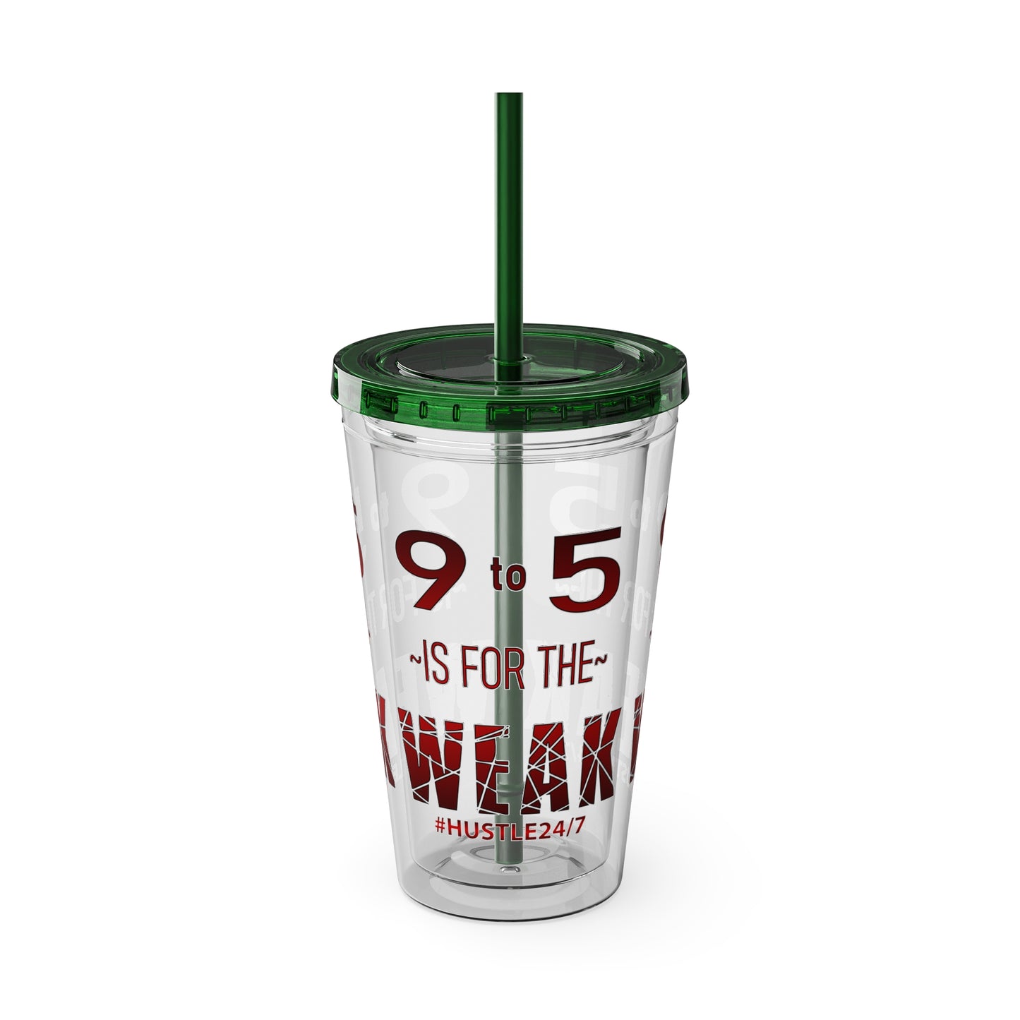 9 to 5-Sunsplash Acrylic Tumbler with Straw, 16oz