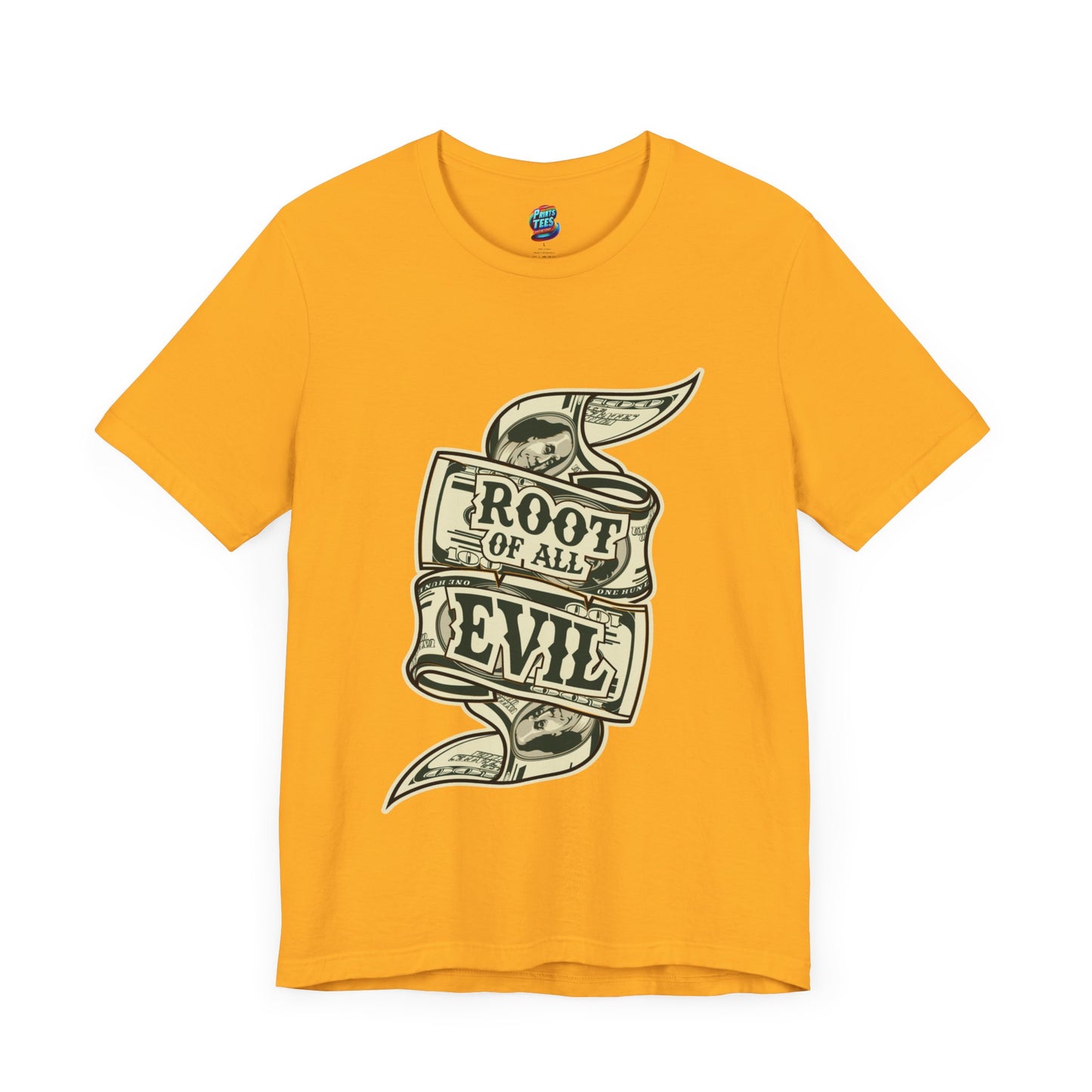 Root of Evil-Money-Jersey Knit T-Shirt