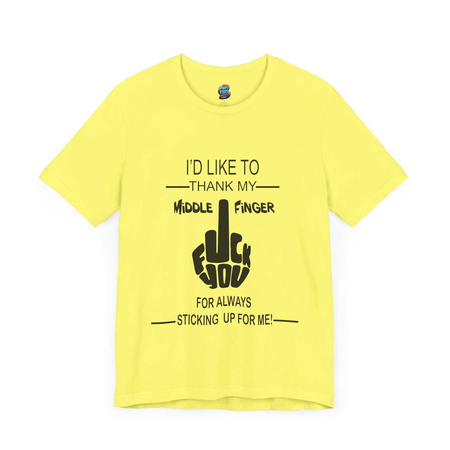 Fu(k You-Middle Finger-Jersey Knit T-Shirt