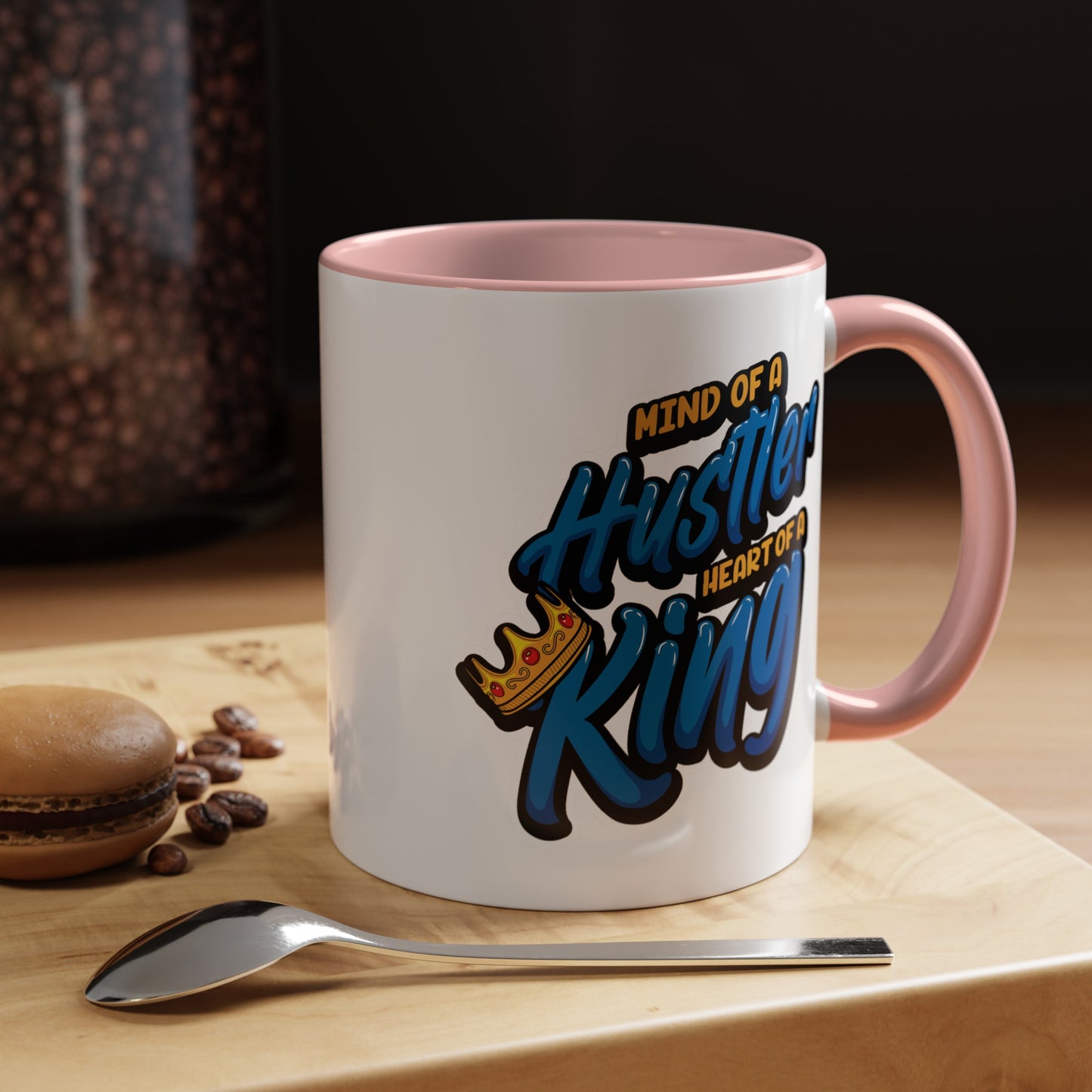 Mind of a Hustler-Accent Coffee Mug (11, 15oz)