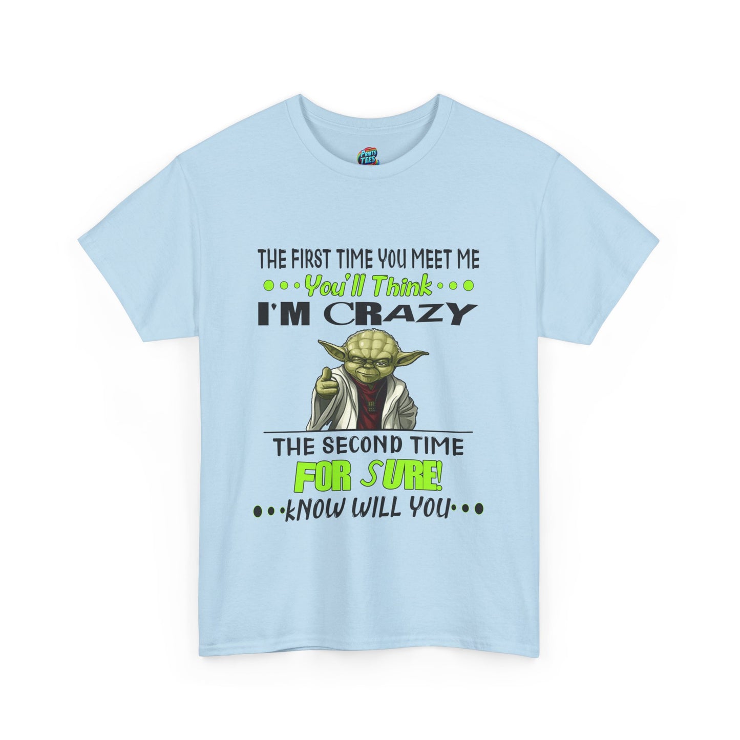 Crazy Yoda-Heavy Cotton Classic Tee