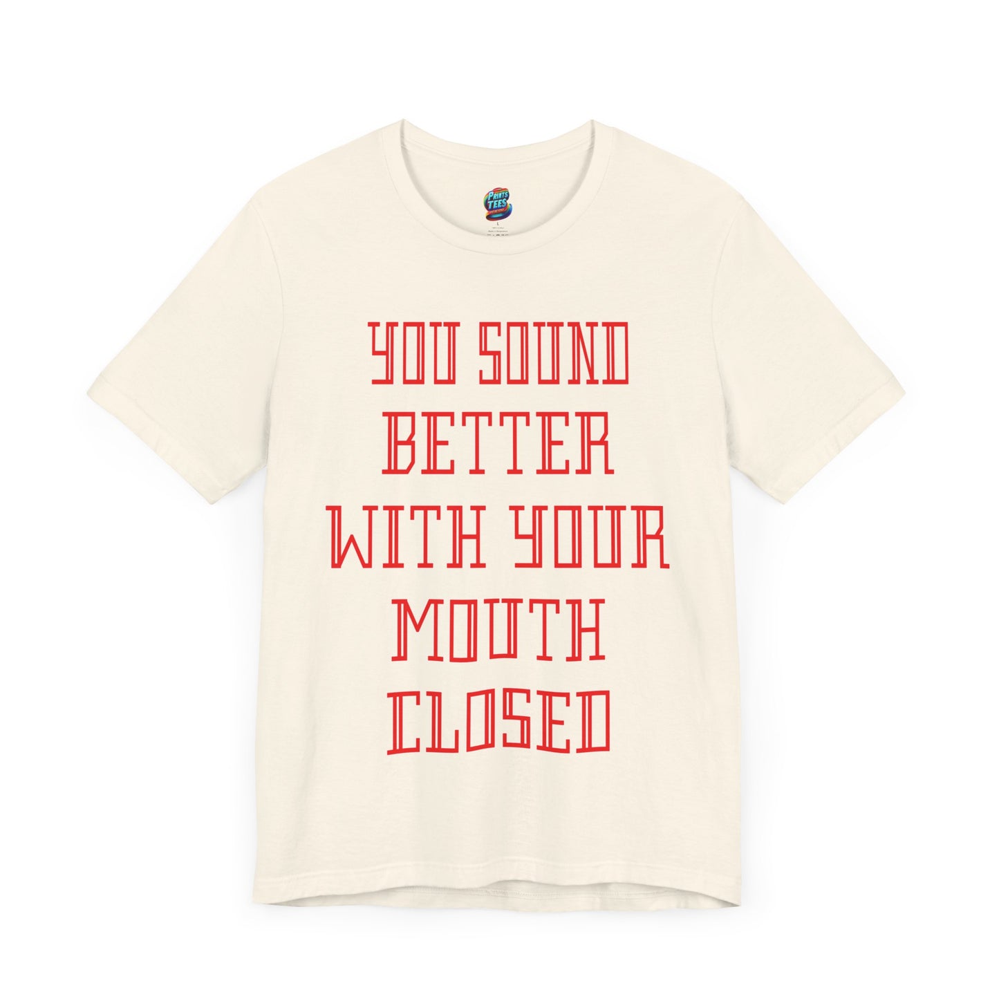 Mouth Closed-Jersey Knit T-Shirt