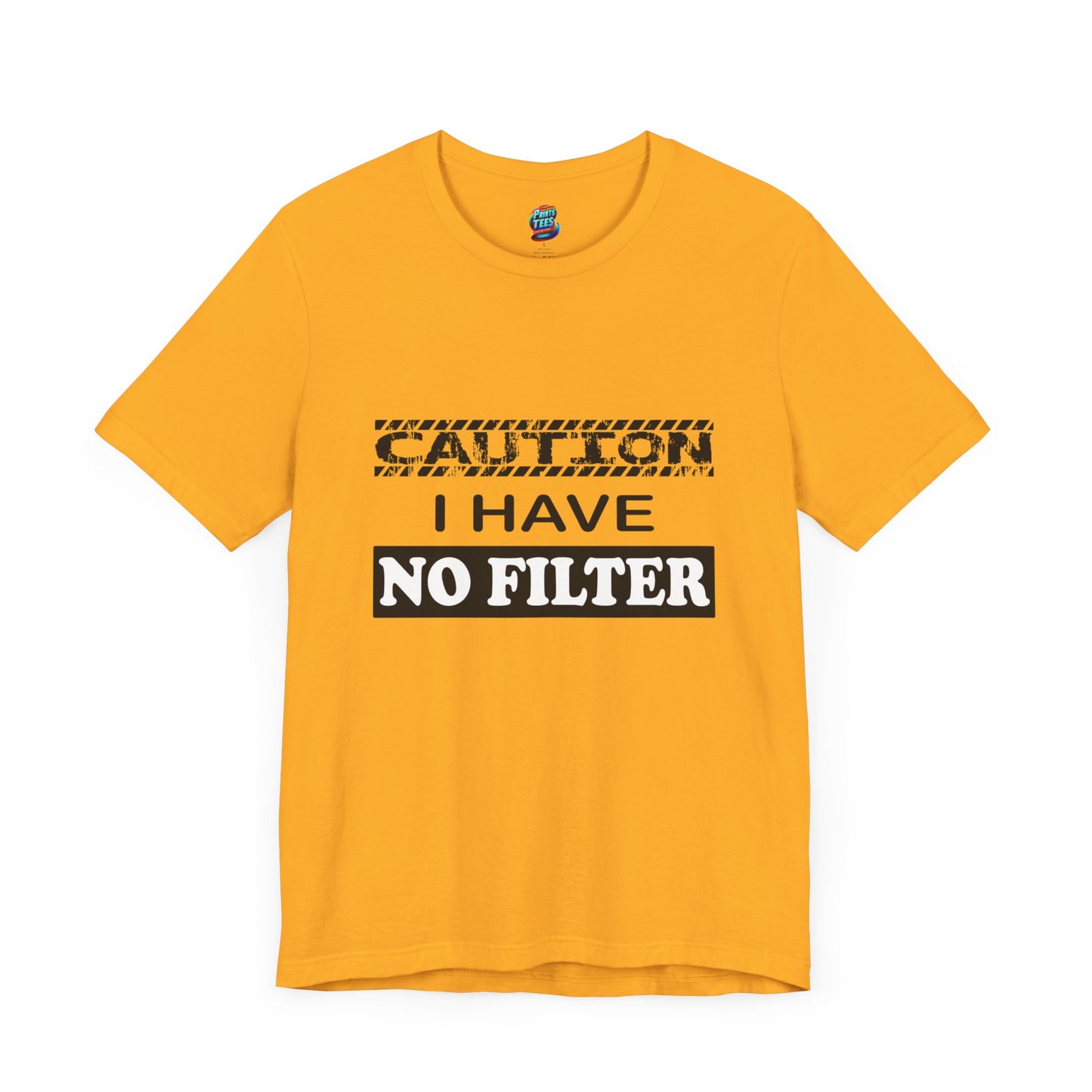 Caution-No Filter-Jersey Knit T-Shirt