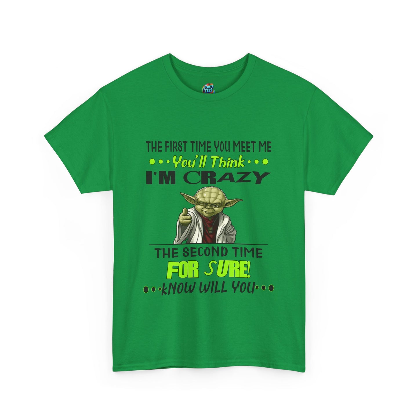 Crazy Yoda-Heavy Cotton Classic Tee