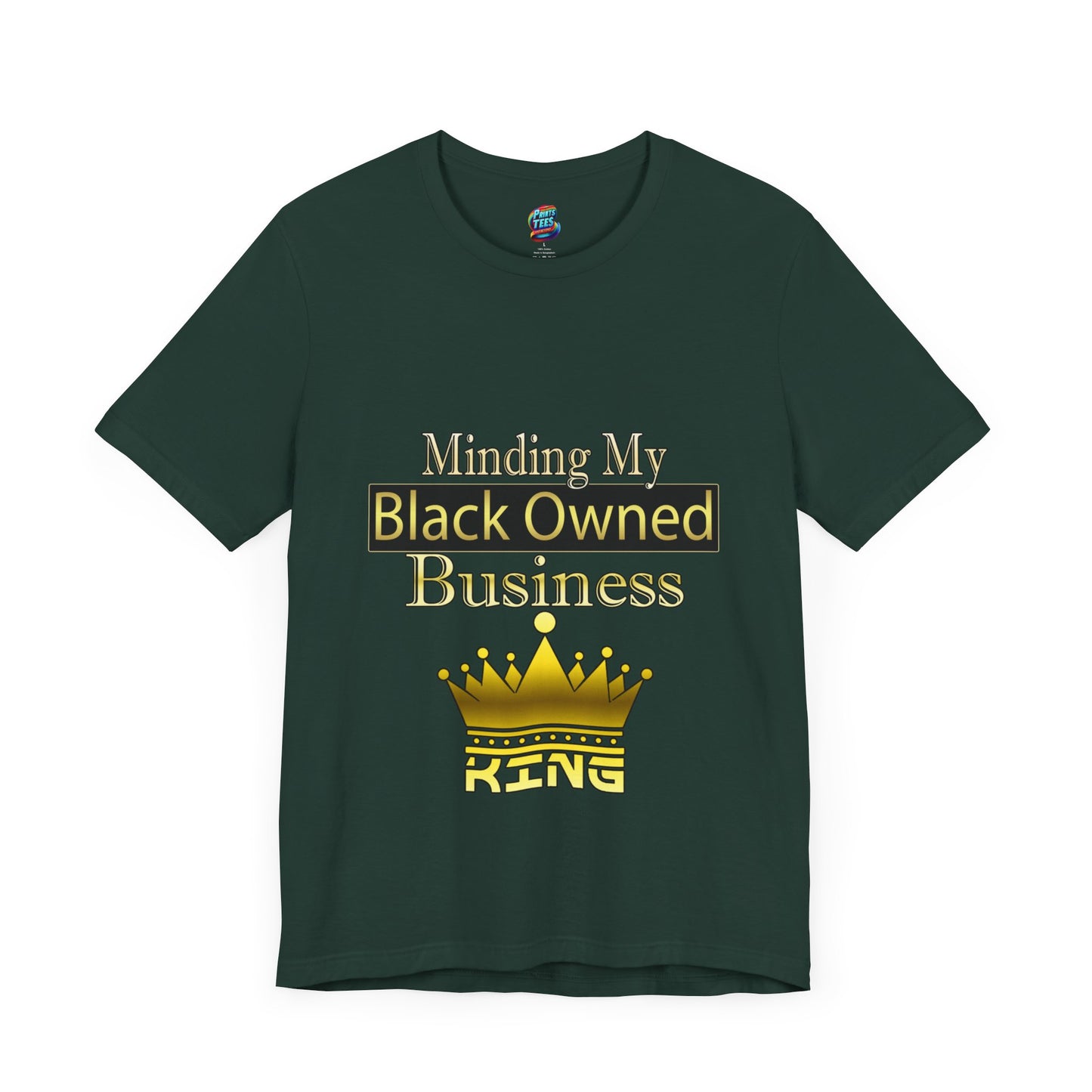 Minding my black owned business-King-Jersey Knit T-Shirt