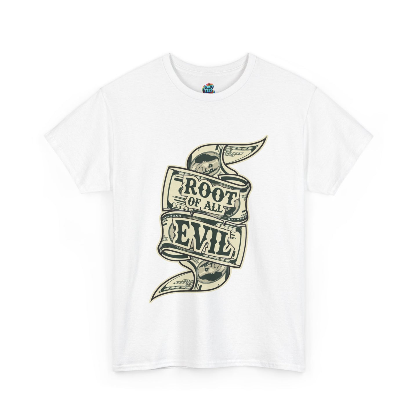 Root of Evil-Money-Heavy Cotton Classic Tee