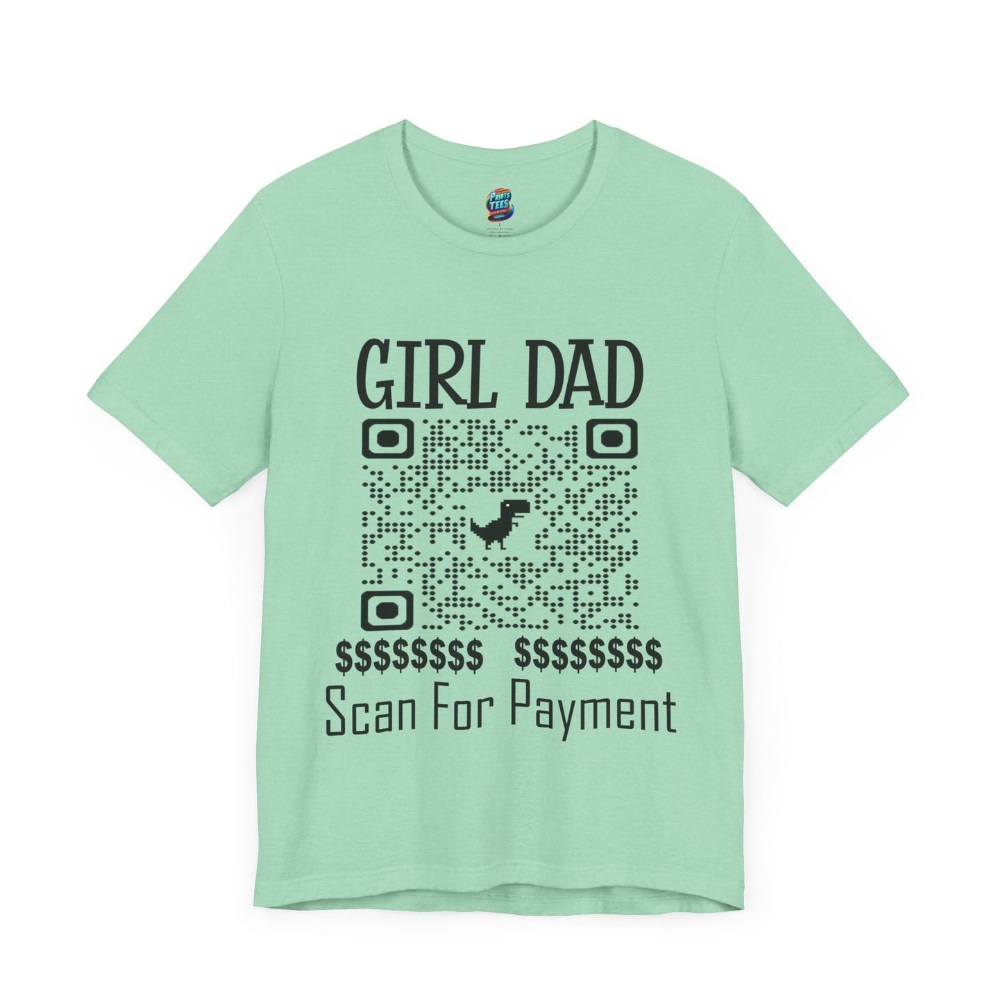 Scan for Payment-Jersey Knit T-Shirt