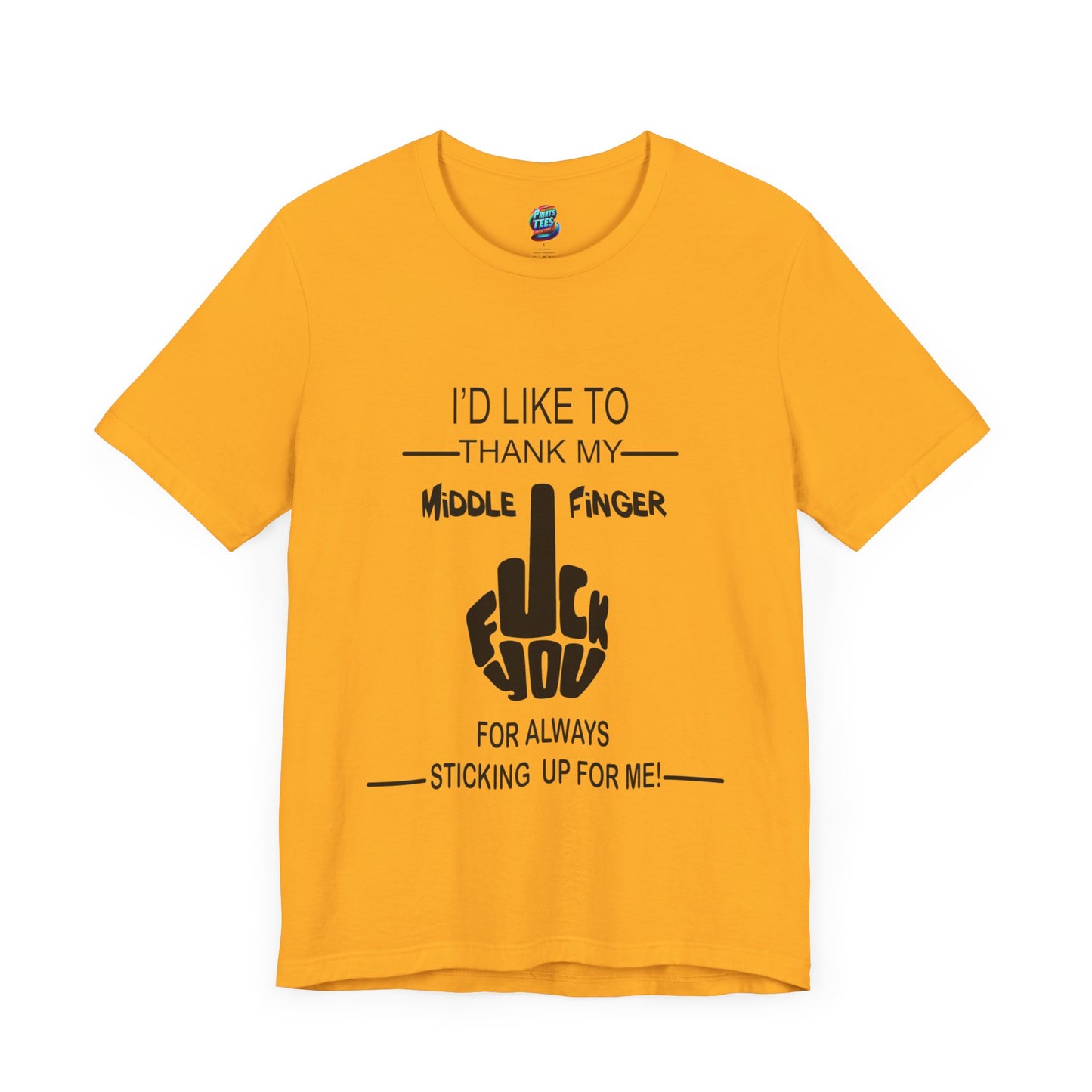 Fu(k You-Middle Finger-Jersey Knit T-Shirt
