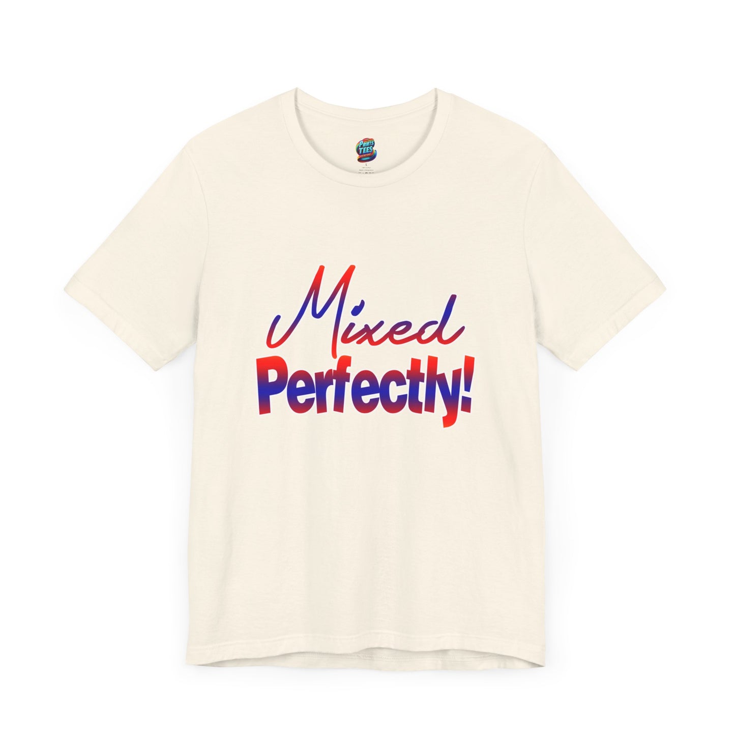 Mixed Perfectly-Jersey Knit T-Shirt