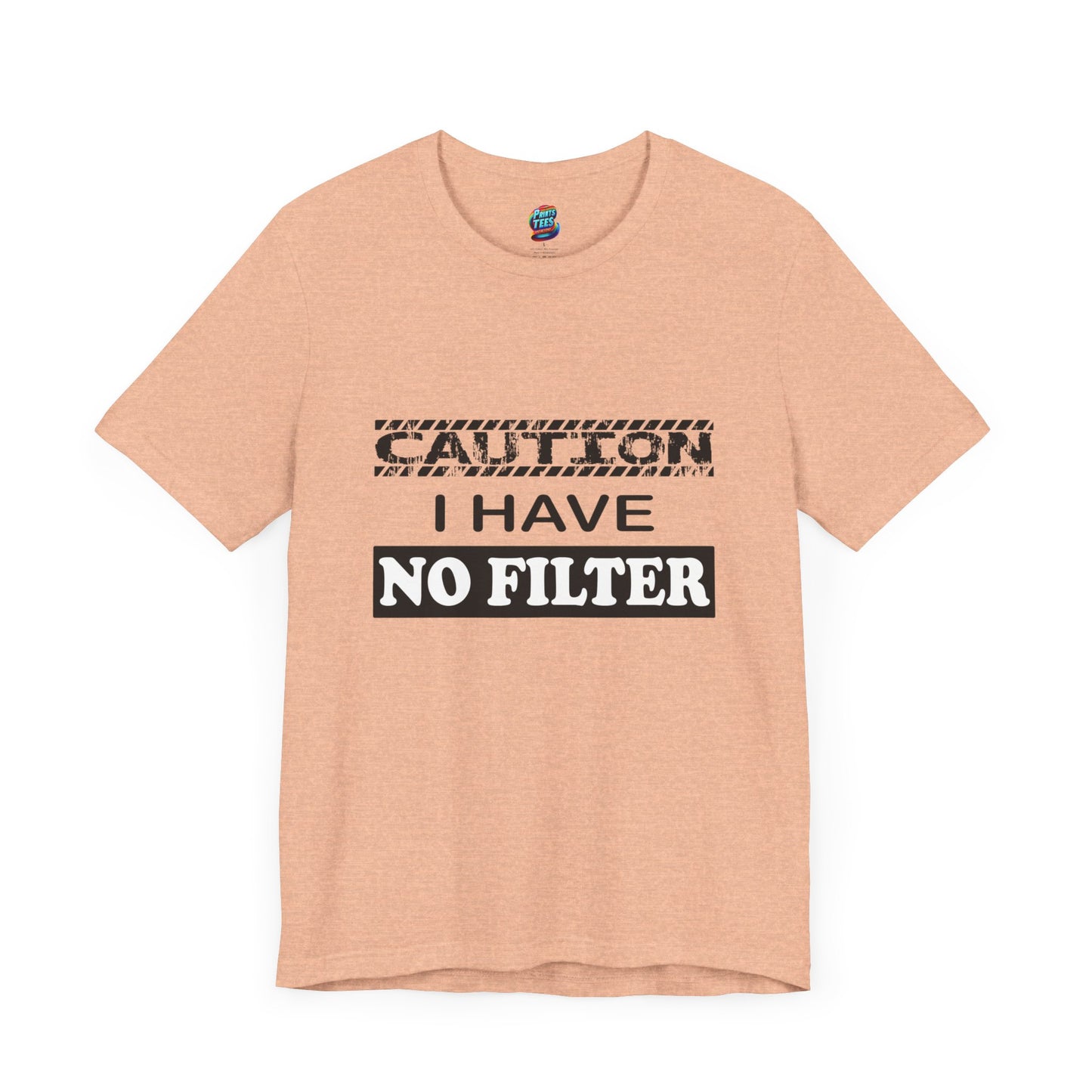 Caution-No Filter-Jersey Knit T-Shirt