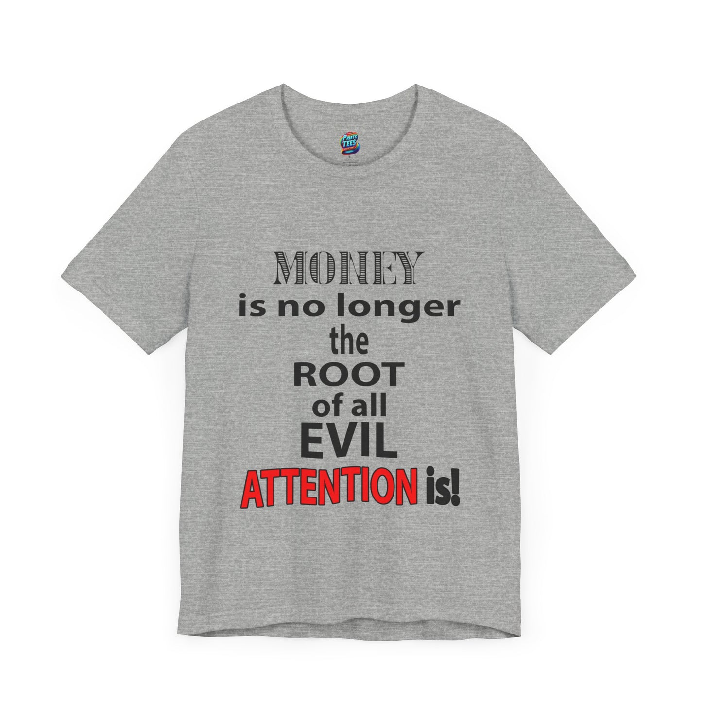 Root of evil-Attention-Jersey Knit T-Shirt