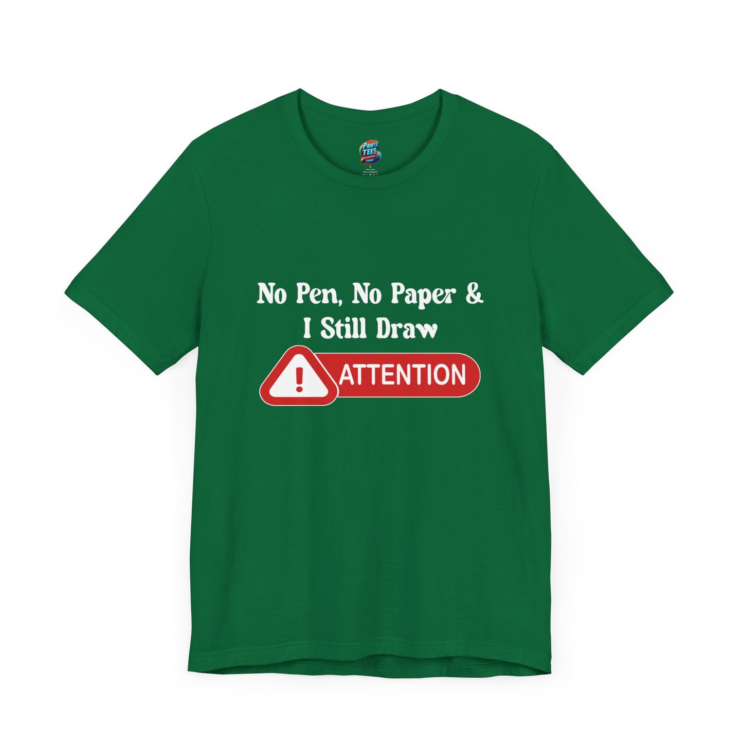 Attention-Jersey Knit T-Shirt