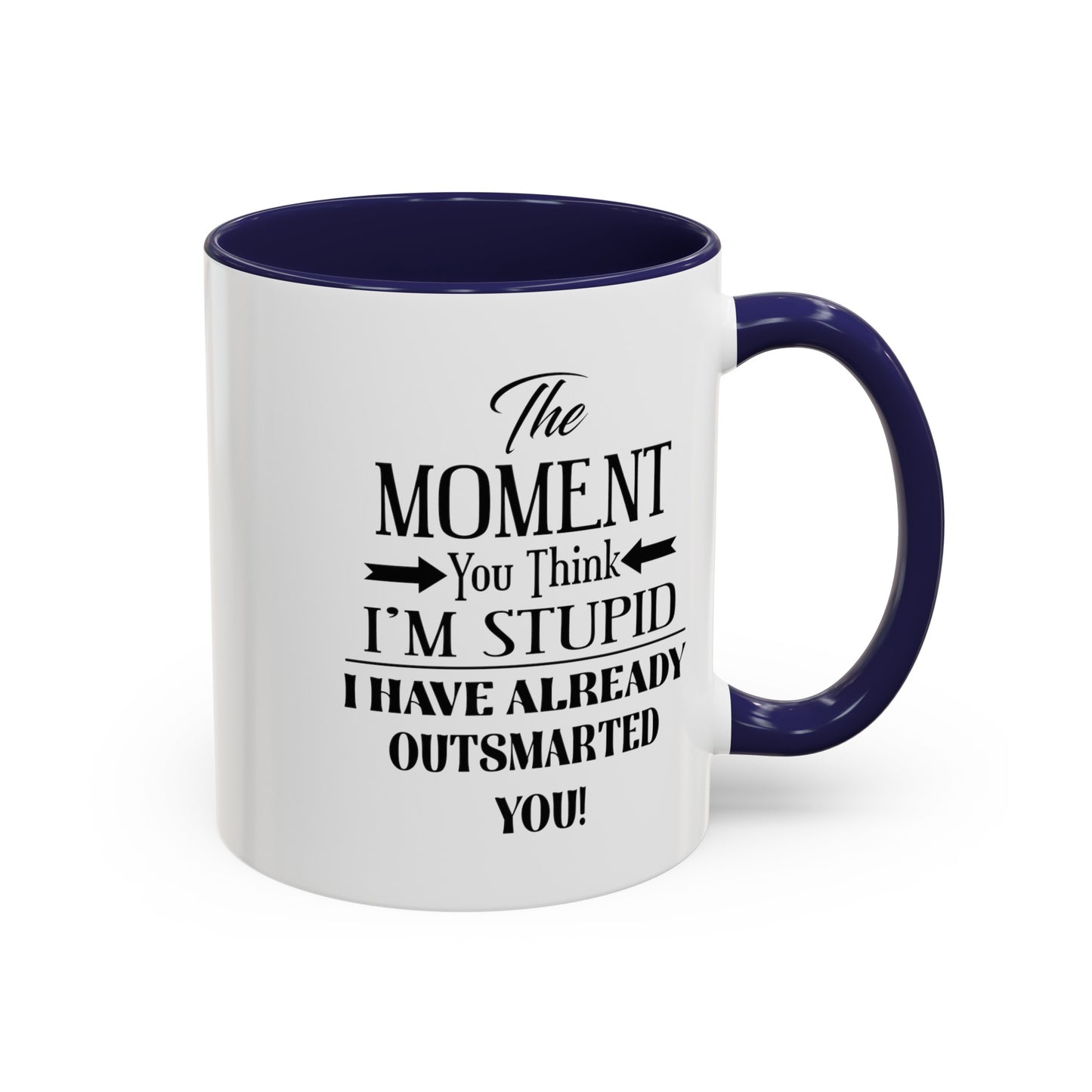 Outsmarted-Accent Coffee Mug (11, 15oz)