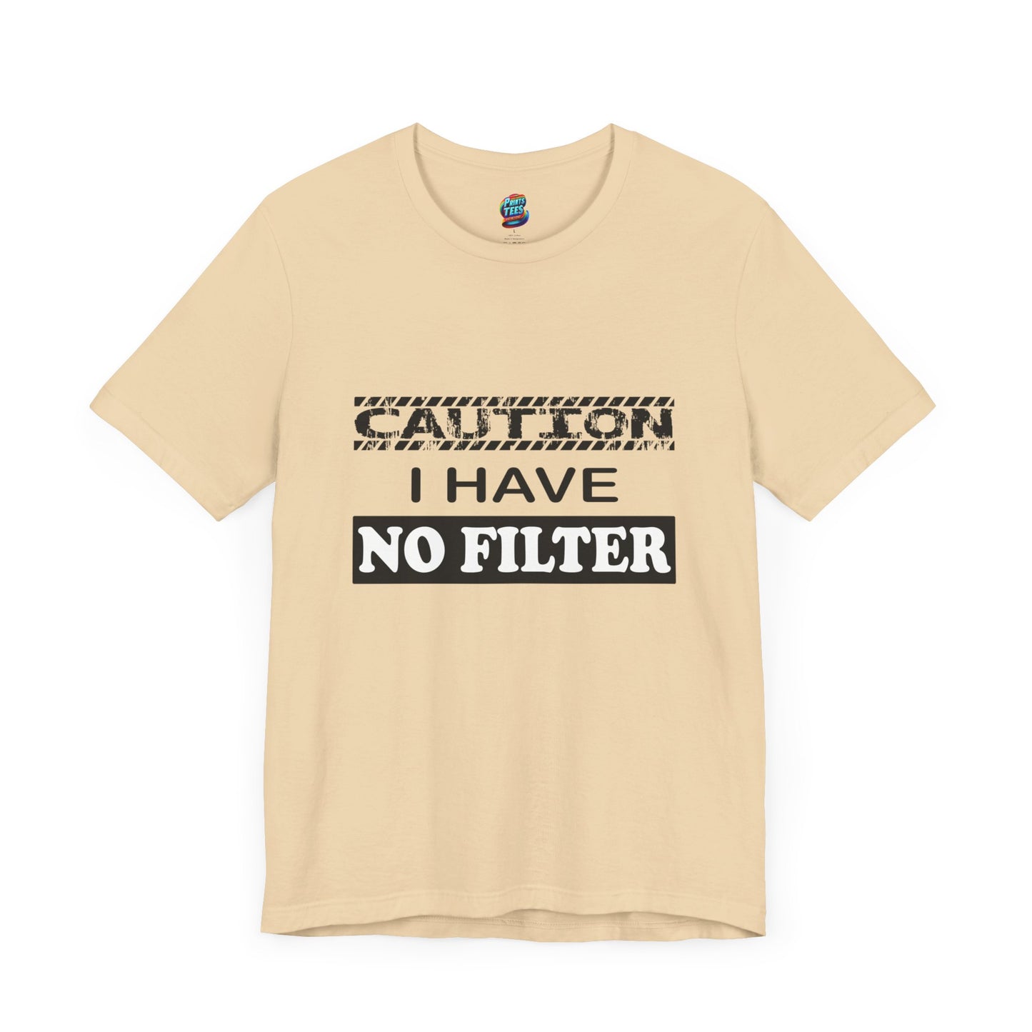Caution-No Filter-Jersey Knit T-Shirt