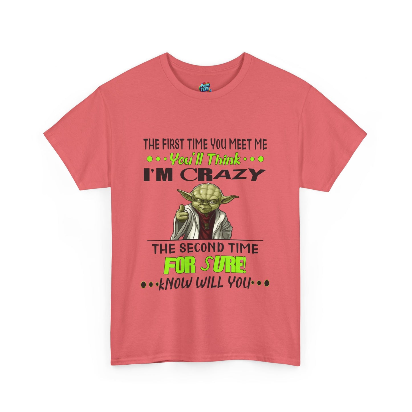 Crazy Yoda-Heavy Cotton Classic Tee