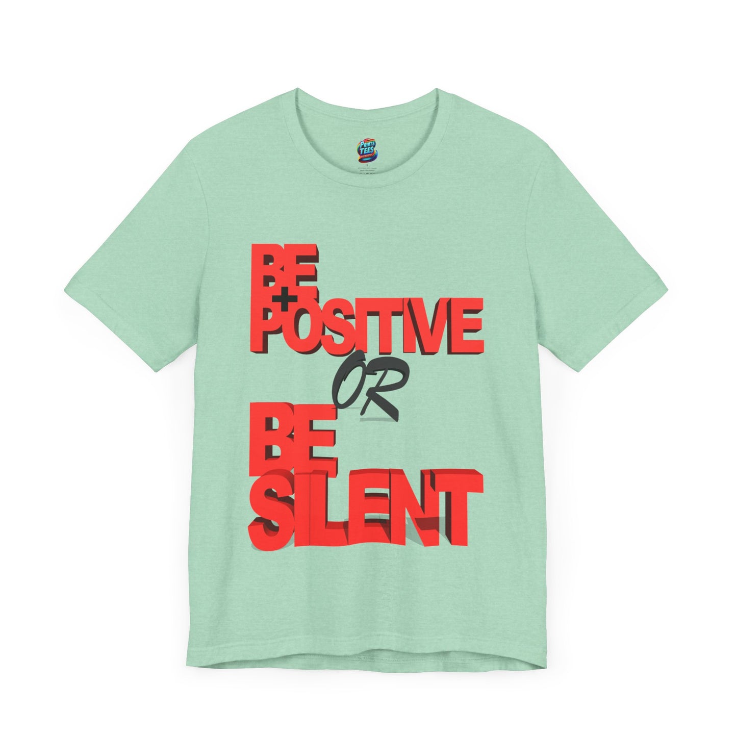 Be Positive-Jersey Knit T-Shirt